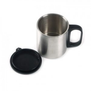 S7392 - CANECA EM INOX COM TAMPA 180ML
