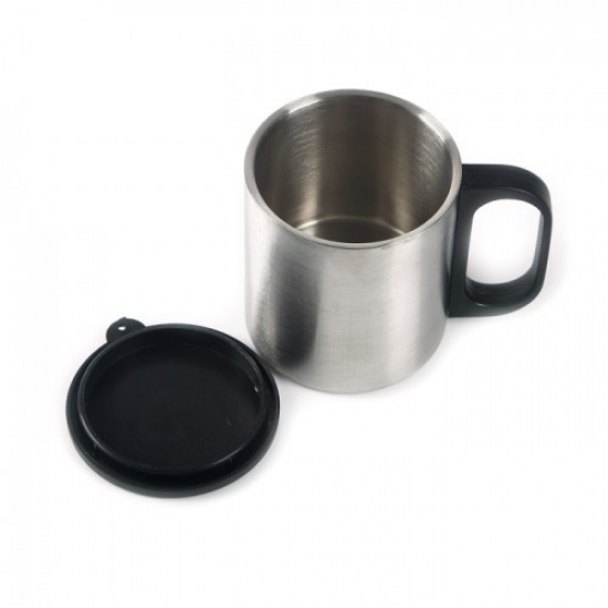 S7392 - CANECA EM INOX COM TAMPA 180ML